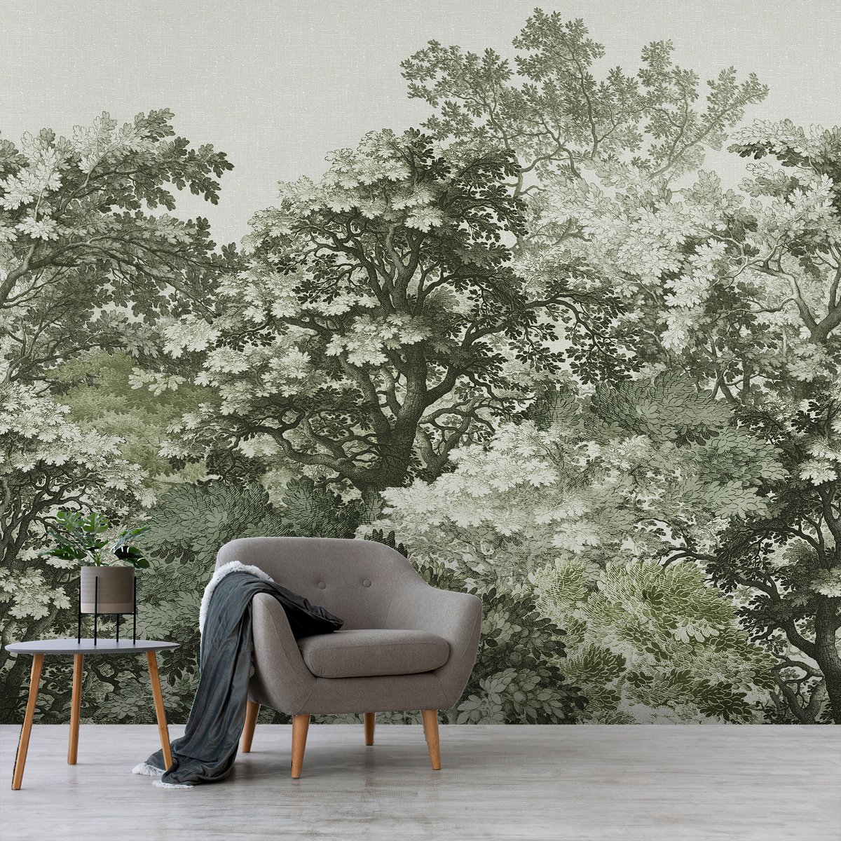 Papier peint panoramique Canopée, les arbres vert, SUPERFRESCO EASY