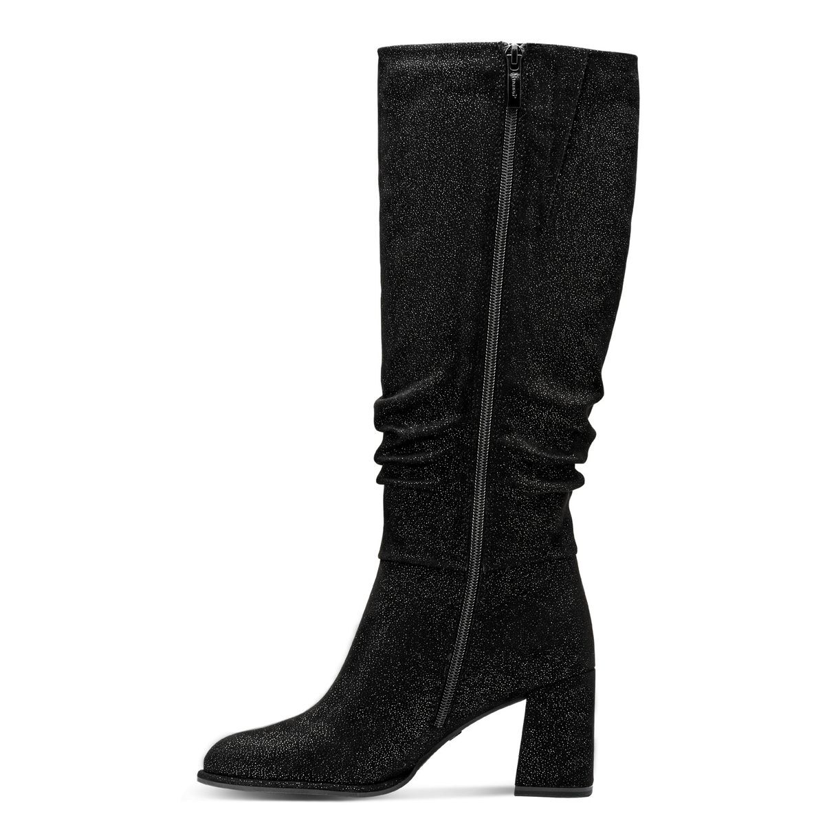Bottes talon bloc noir structuré, TAMARIS