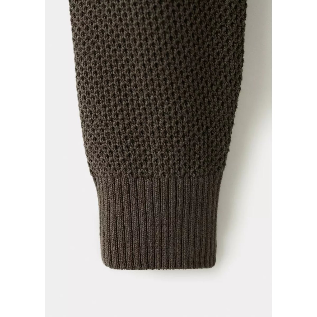 Cardigan maille moyenne microstructure chocolat, MANGO MAN
