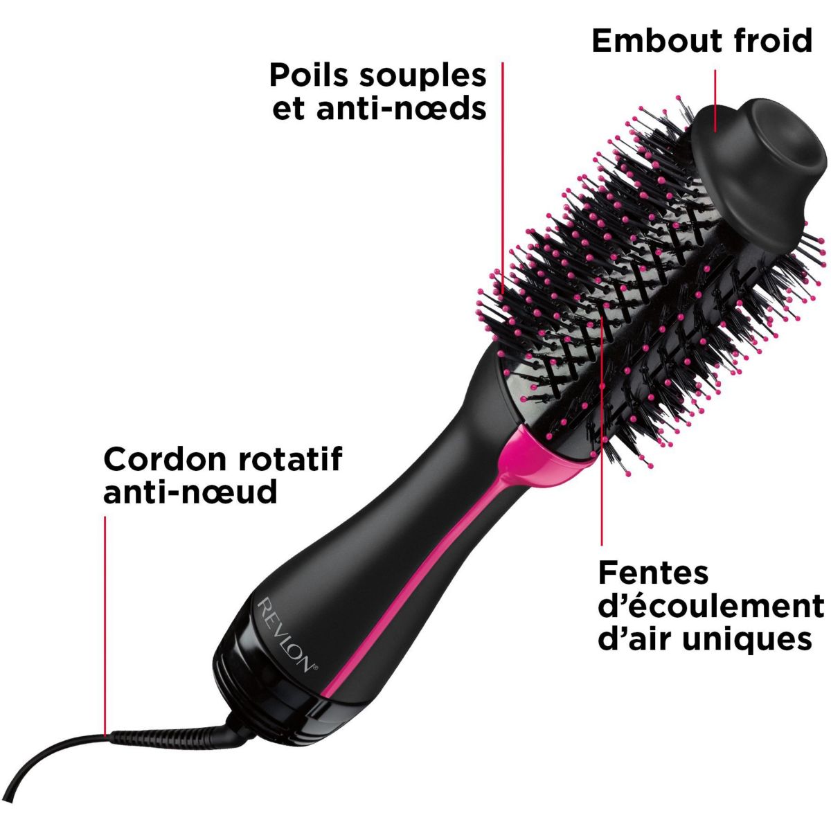 Brosse Séchante Et Volumisante couleur unique, REVLON