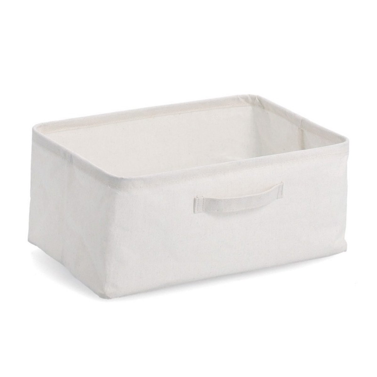 Panier rangement textile blanc, ZELLER PRESENT