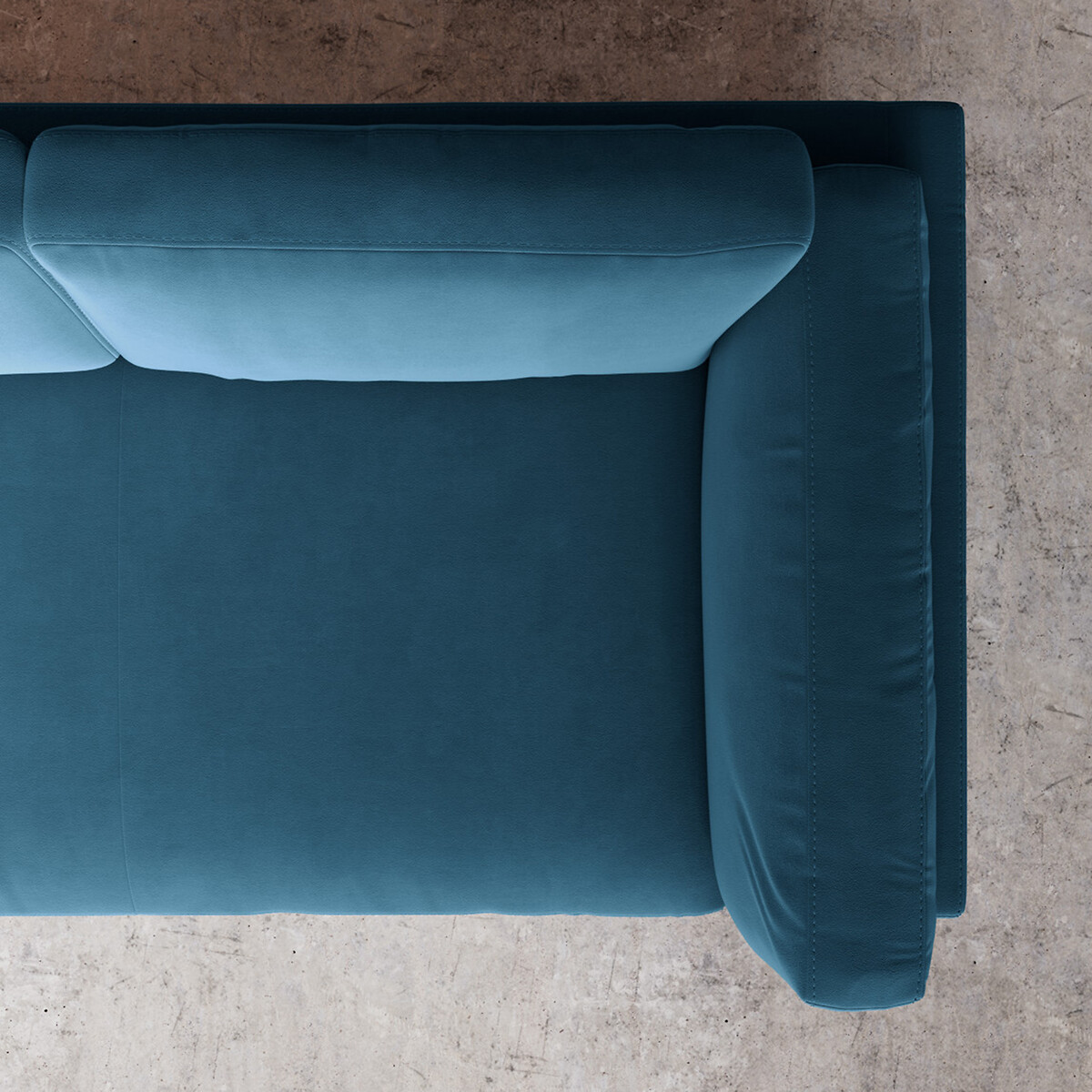 Munich Easy Velvet Corner Sofa petrol blue, SWOON