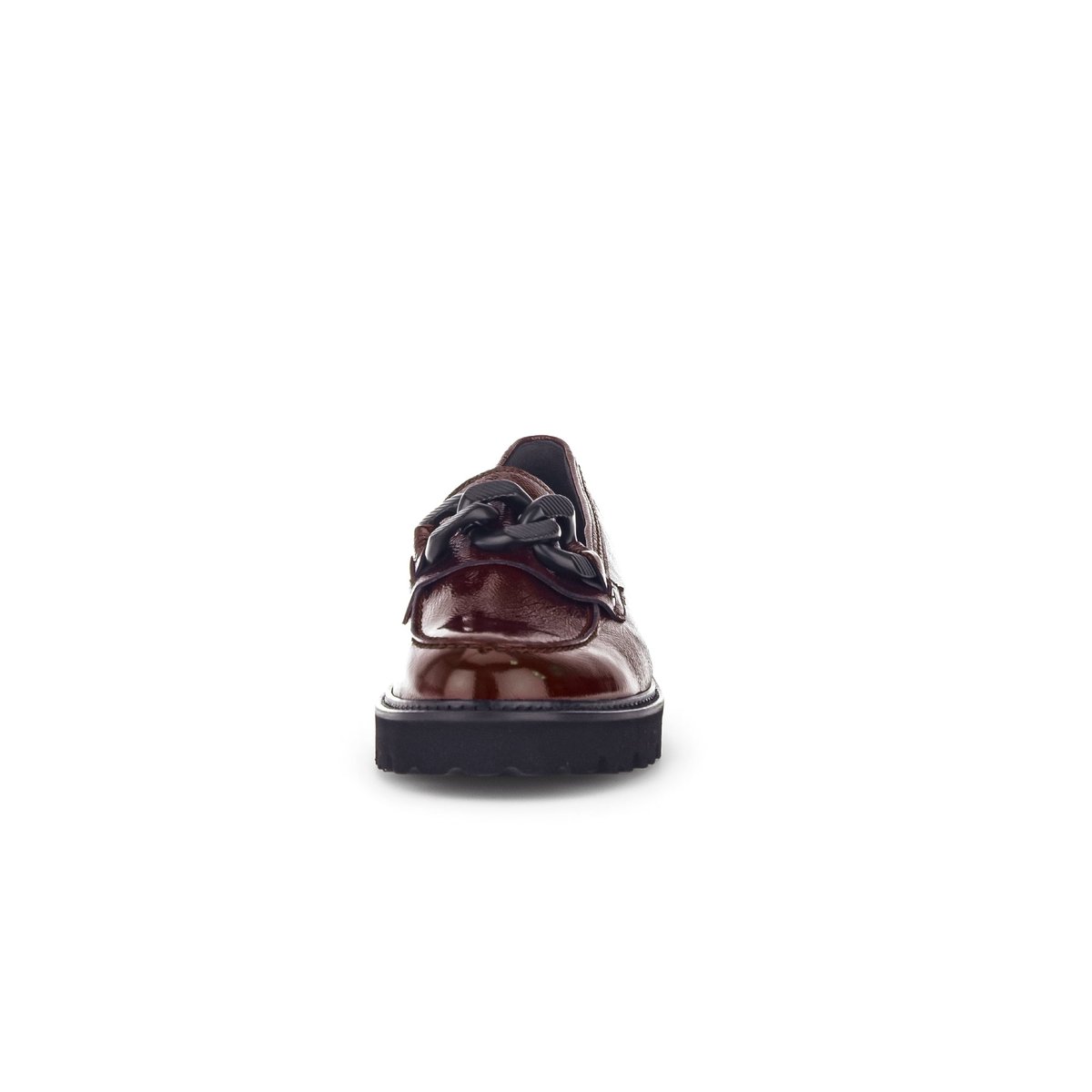 Mocassins en vernis à talon décroché bordeaux, GABOR