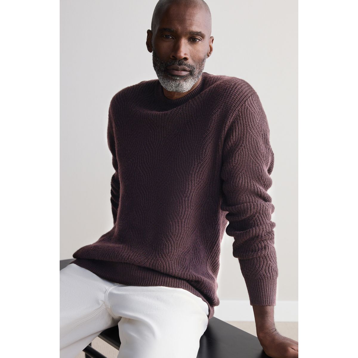Pull ras de cou rouge bordeaux, NEXT