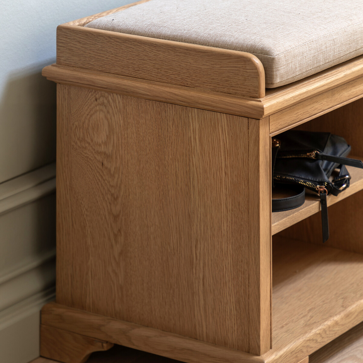 Harriet Oak Hallway Bench light oak wood, SO'HOME