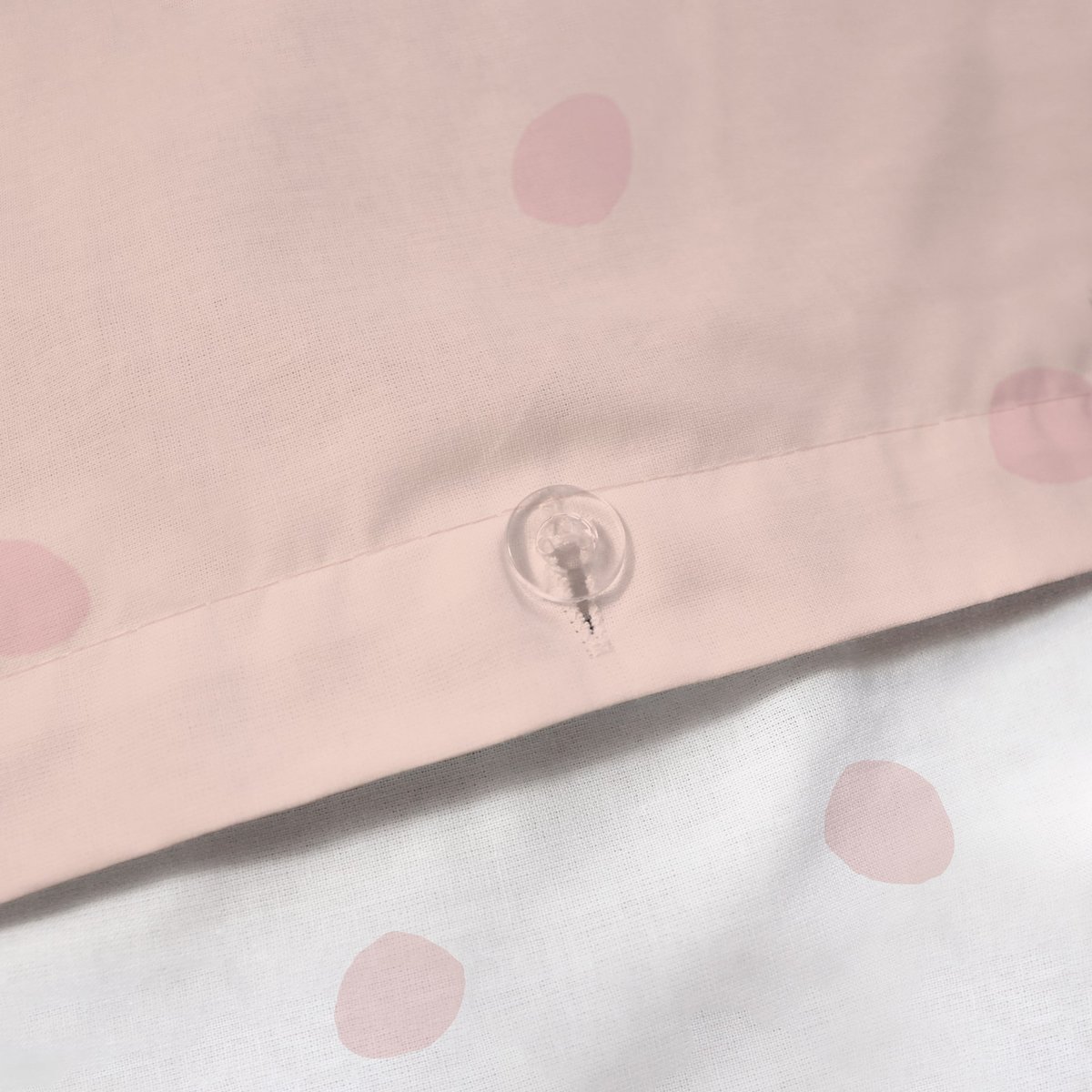 Parure de lit imprimée 100% coton, NUAGES rose, MATT ET ROSE