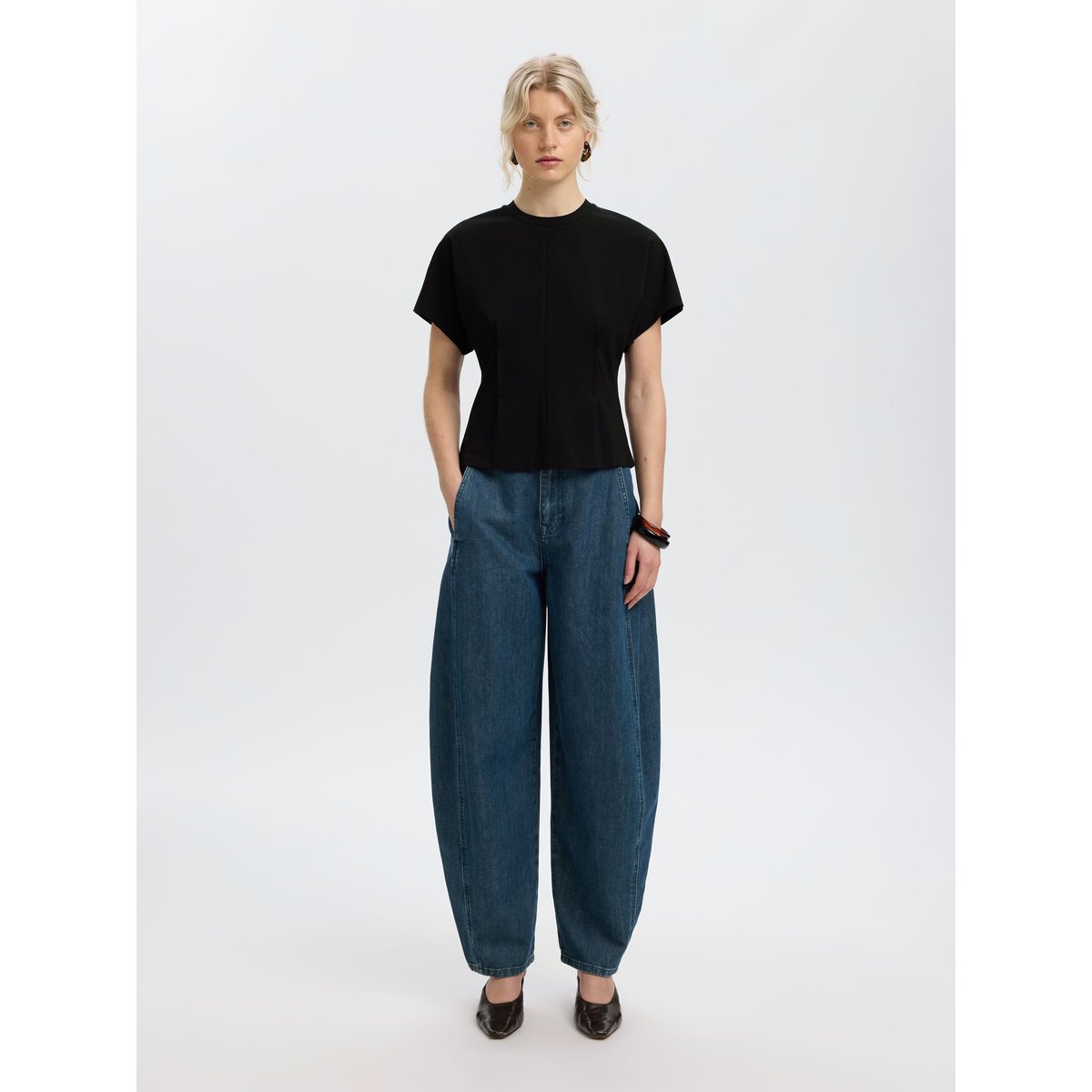 T-Shirt noir - black1, SELECTED