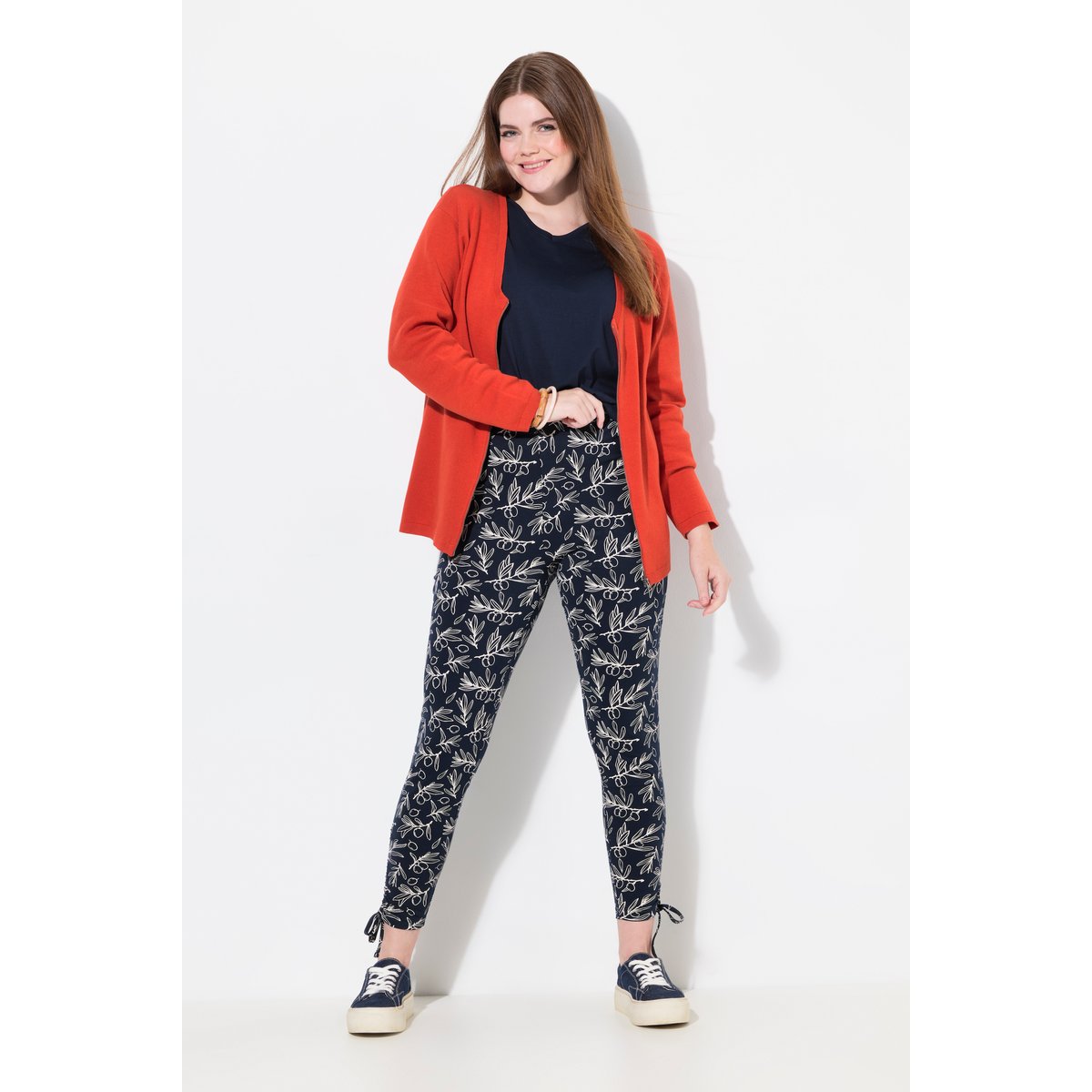 Leggings, Fronces À L'Ourlet, Jambe Étroite marine, ULLA POPKEN