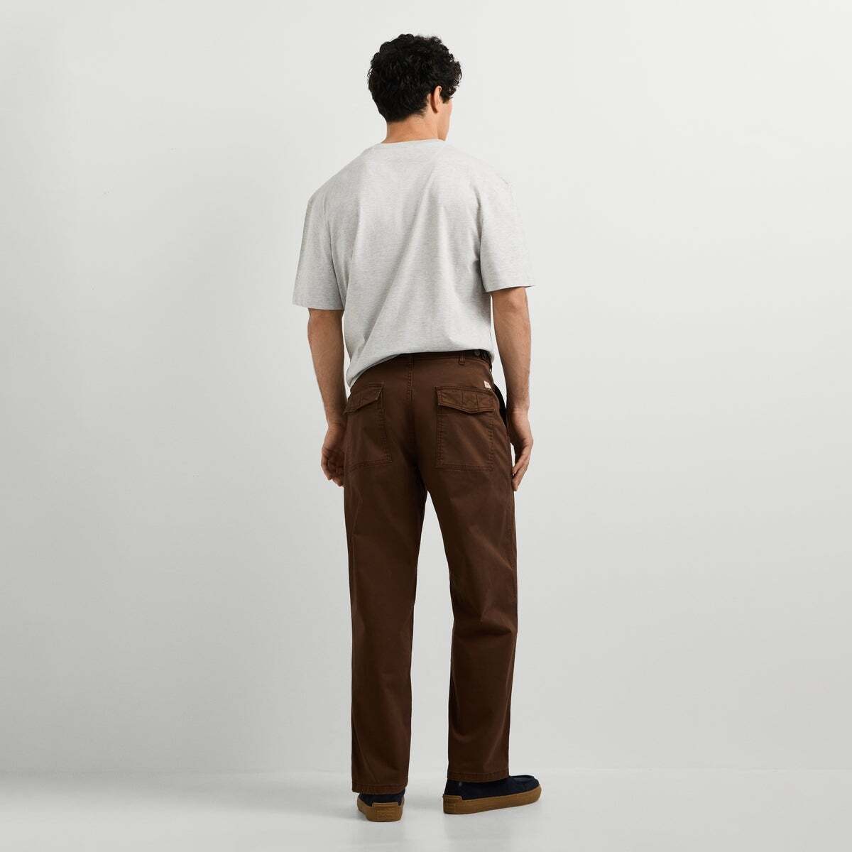 Pantalon En Sergé Coupe Décontractée brun mocca foncé, PEPE JEANS