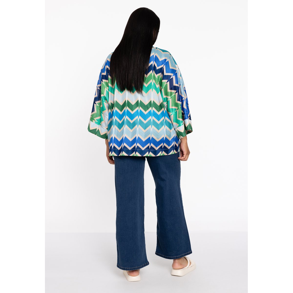 Kimono imprimée bleu, YOEK