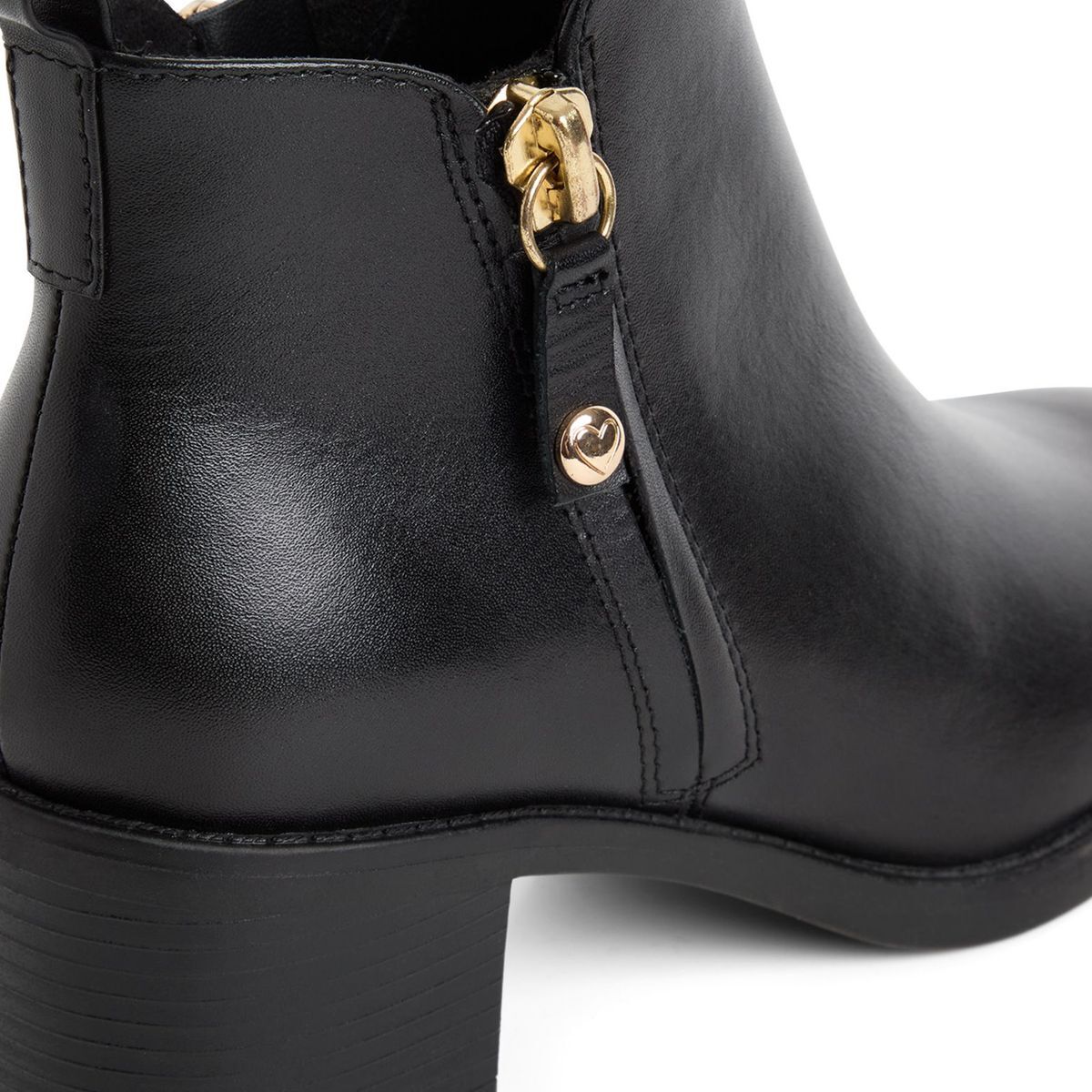 Bottine en cuir noir, MARCO TOZZI