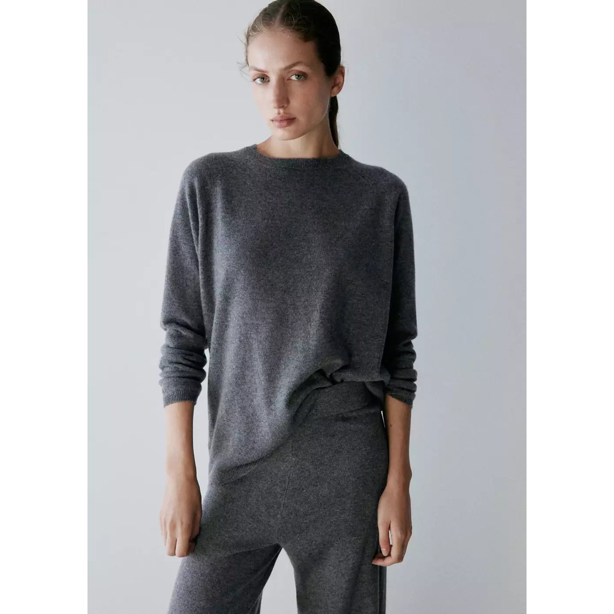 Pull-over 100 % cachemire gris, MANGO
