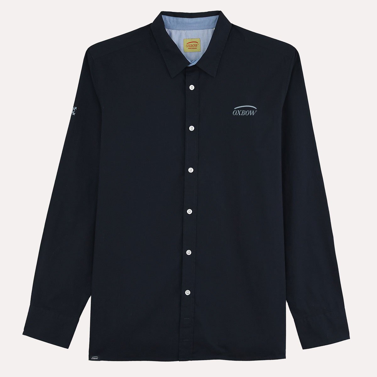 Chemise manches longues unie CAVIRO deep marine, OXBOW