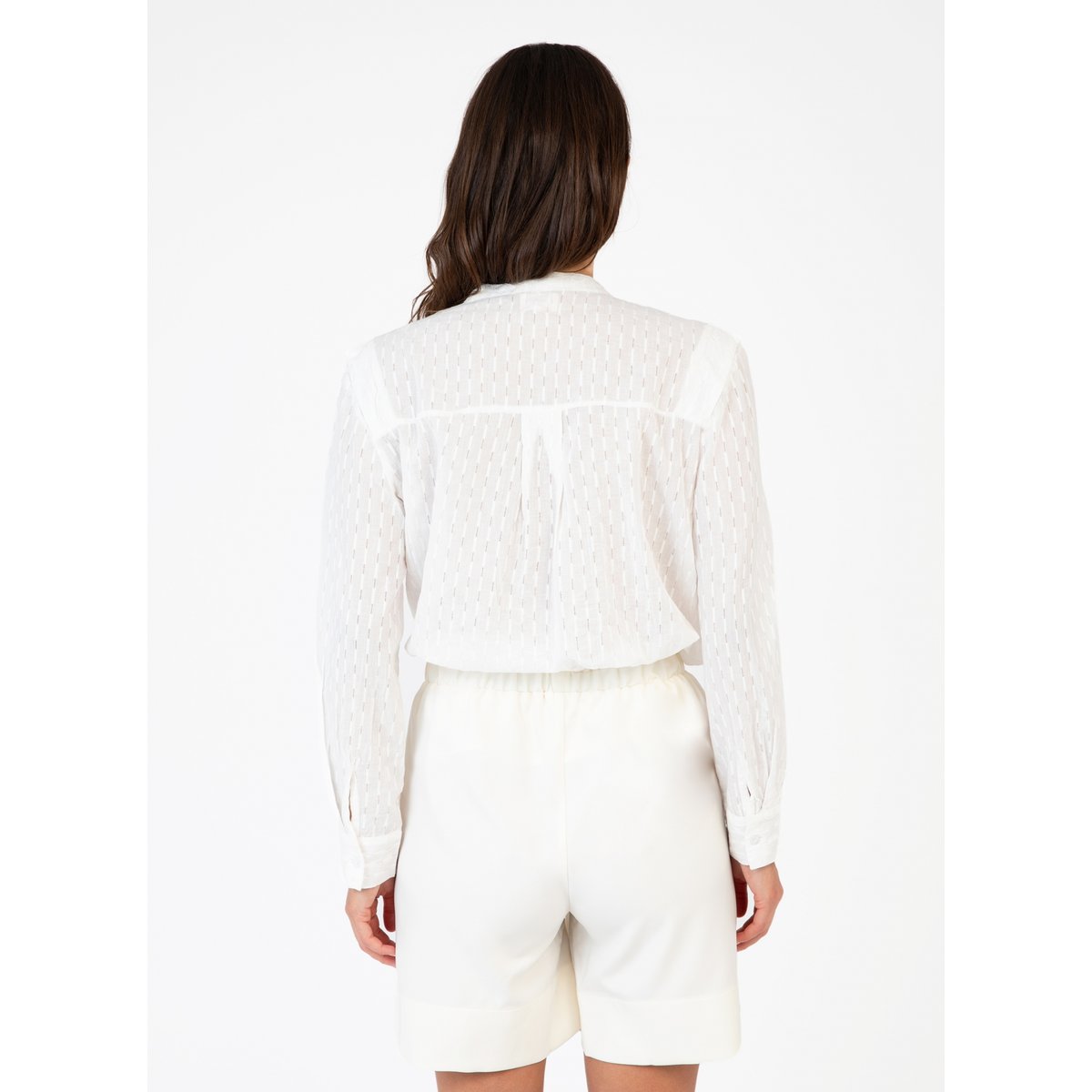 BLOUSE BIJOUX ET EPAULETTES SERENY blanc uni, AN'GE