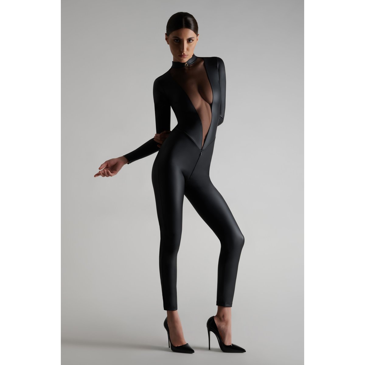 Catsuit ouvrable CHAMBRE NOIRE noir, MAISON CLOSE