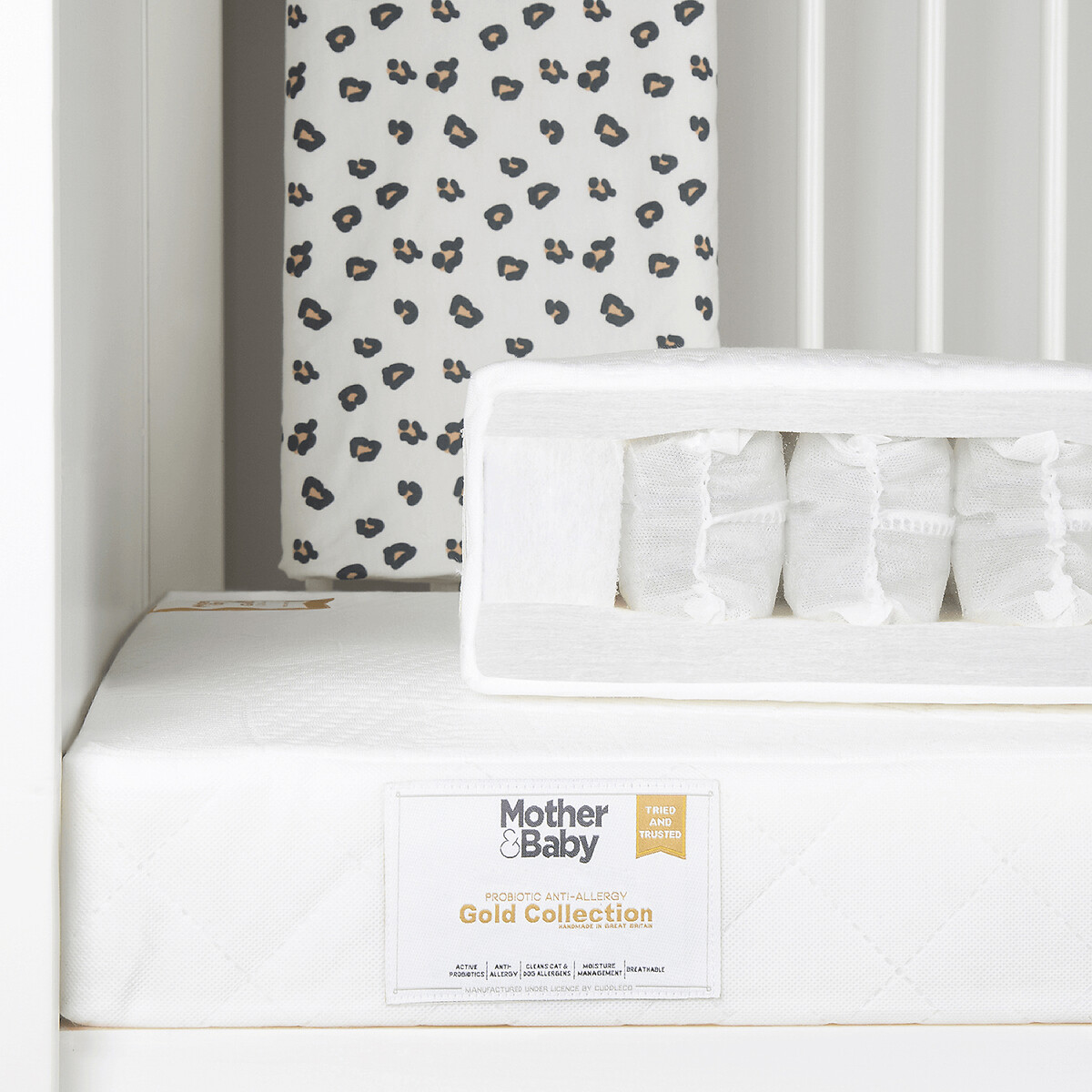 Anti Allergy Pocket Sprung Baby Mattress white, MOTHER&BABY