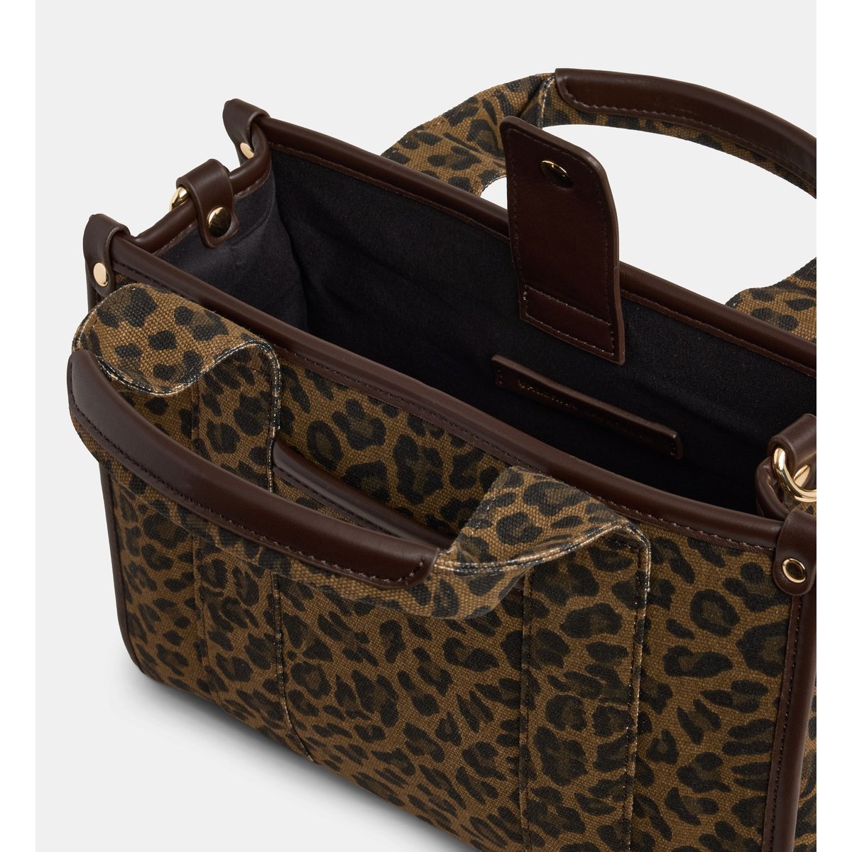 Sac cabas mini teddy canvas léopard, GALERIES LAFAYETTE