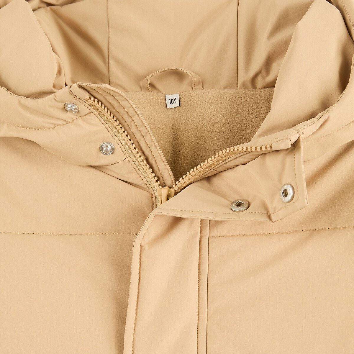 Doudoune hiver à capuche beige, LA REDOUTE COLLECTIONS
