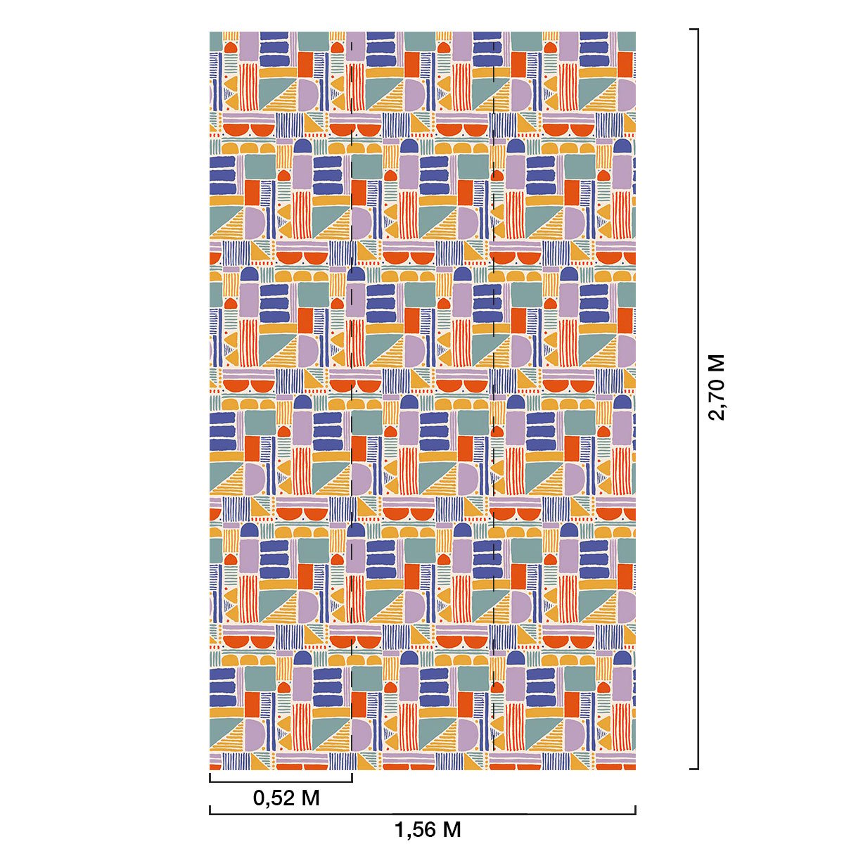 Papier peint formes d'étude intissé, HEXOA