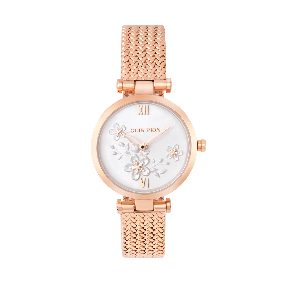 Montre Analogique FLORE doré rose blanc doré rose, LOUIS PION