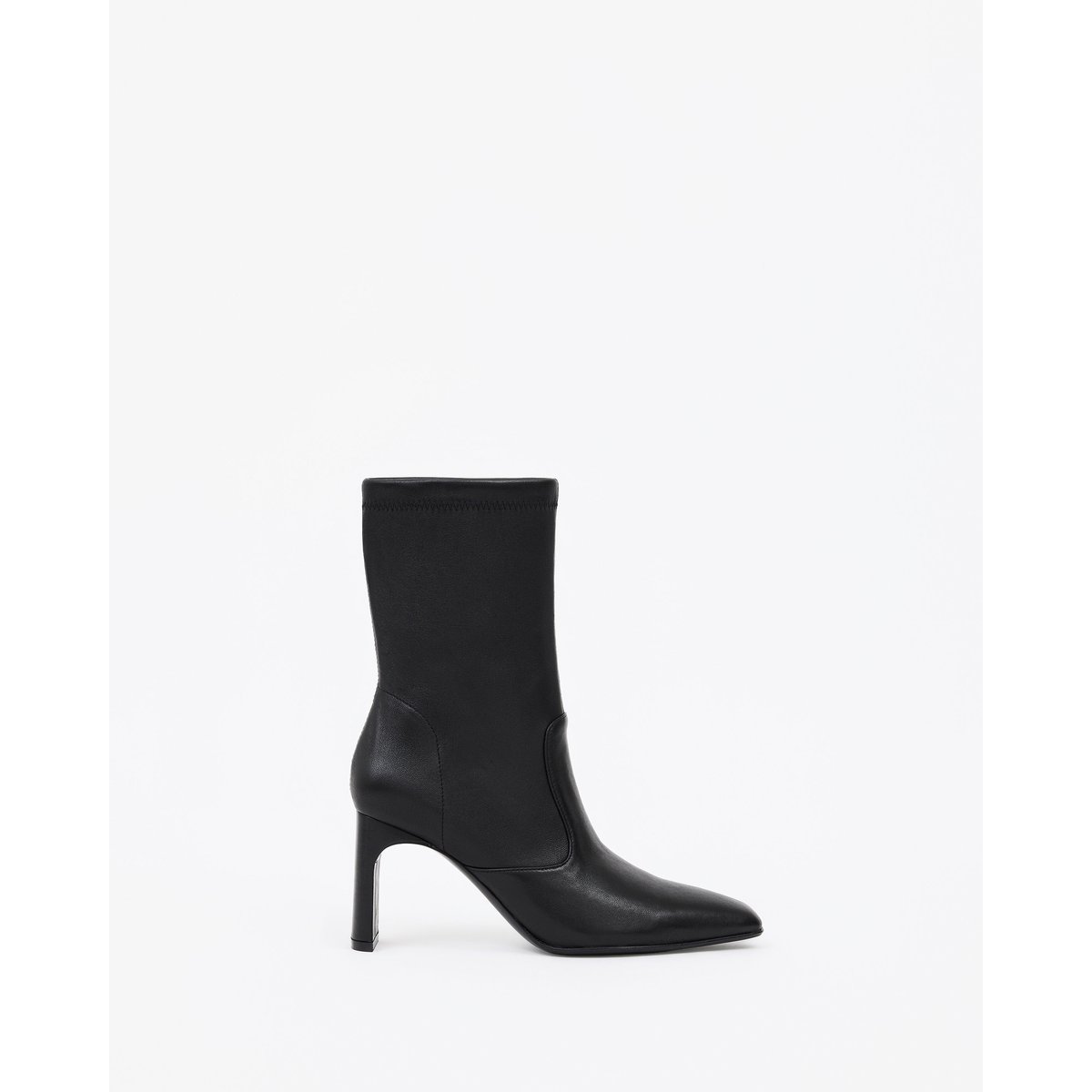 Bottines en cuir stretch à bout effilé VERNER noir, MI MAI