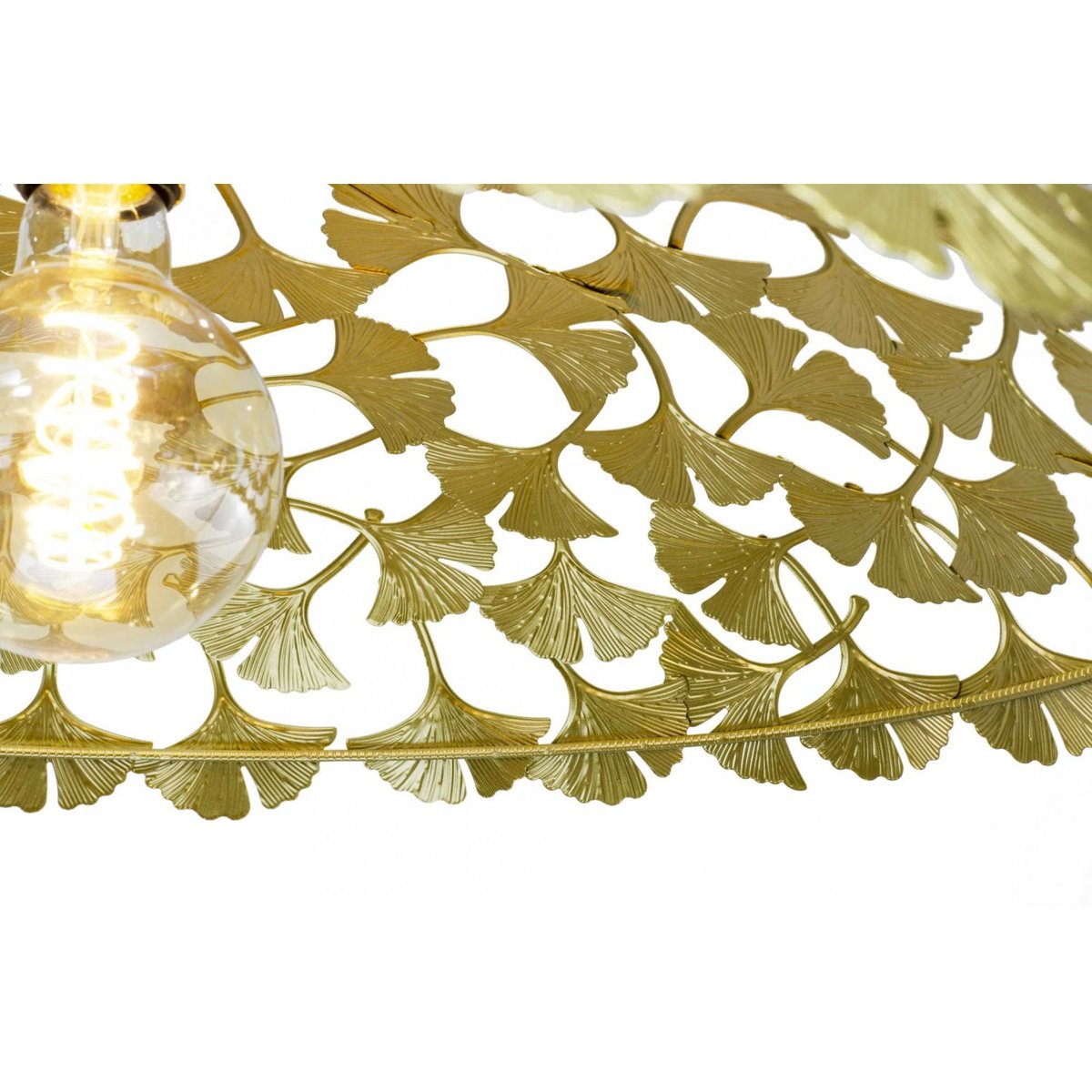 Suspension en métal feuilles de ginko biloba, SYMBIOSE doré, C-CREATION