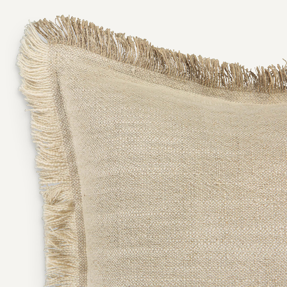 Housse de coussin en lin et coton Kamsy naturel/écru, AM.PM