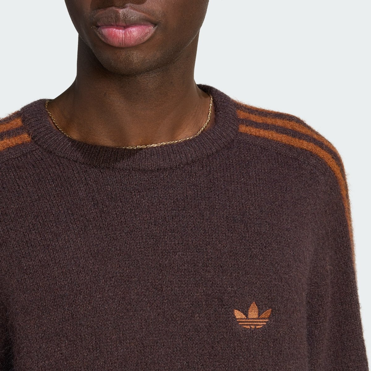 Sweat-Shirt Ras-Du-Cou Maille Pelucheuse 3 Bandes Sweat-Shirt Ras-Du-Cou Maille Pelucheuse 3 Bandes aurora coffee, adidas Originals