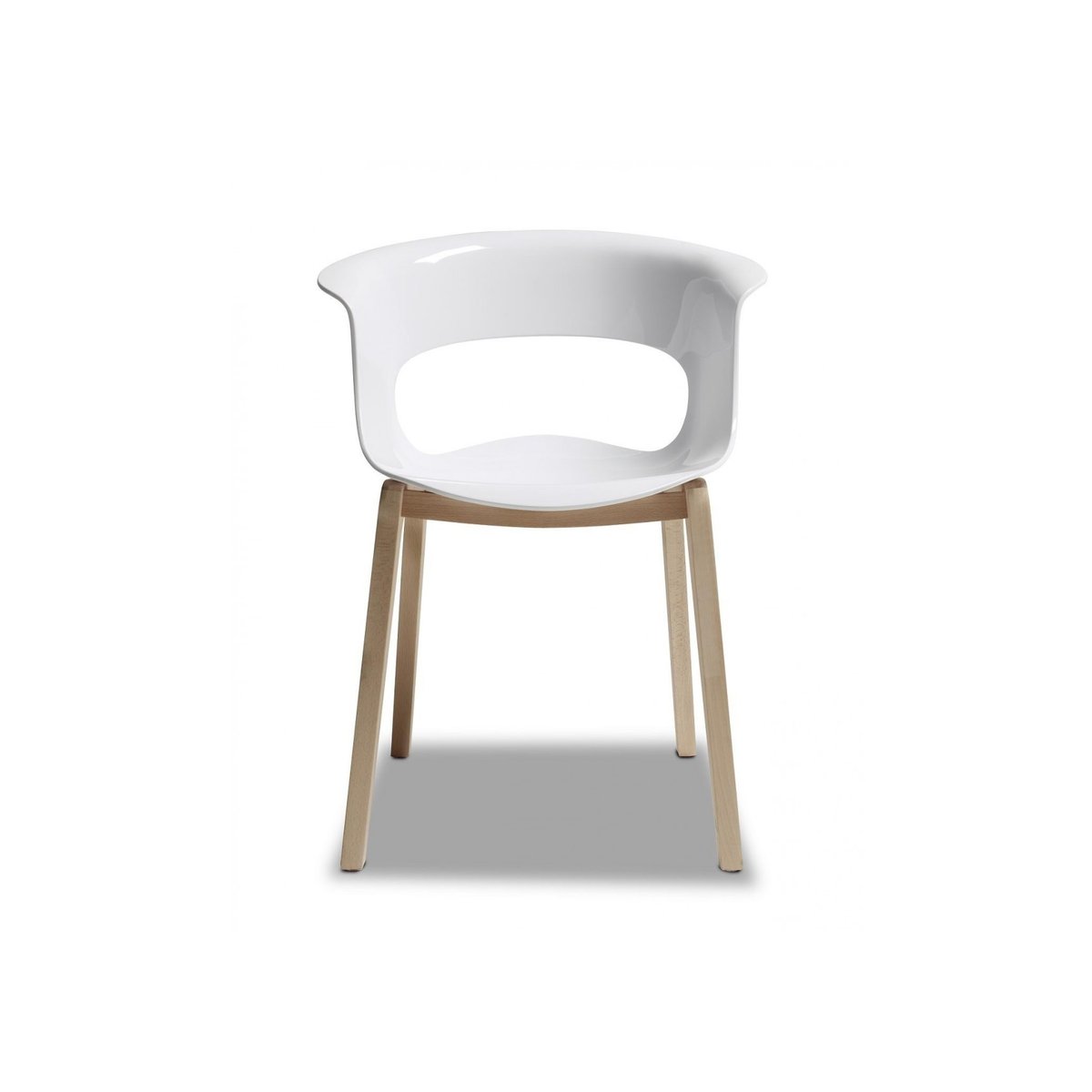 Chaise design en bois, NATURAL MISS B blanc, SCAB DESIGN