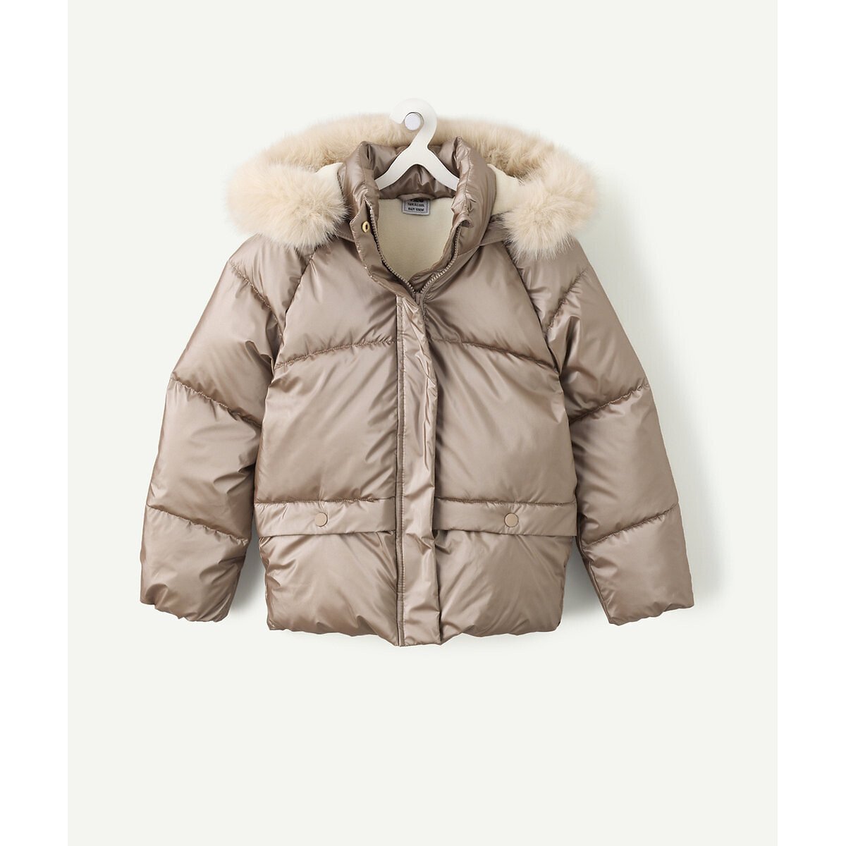 Hooded Padded Jacket gold-coloured, TAPE A L'OEIL