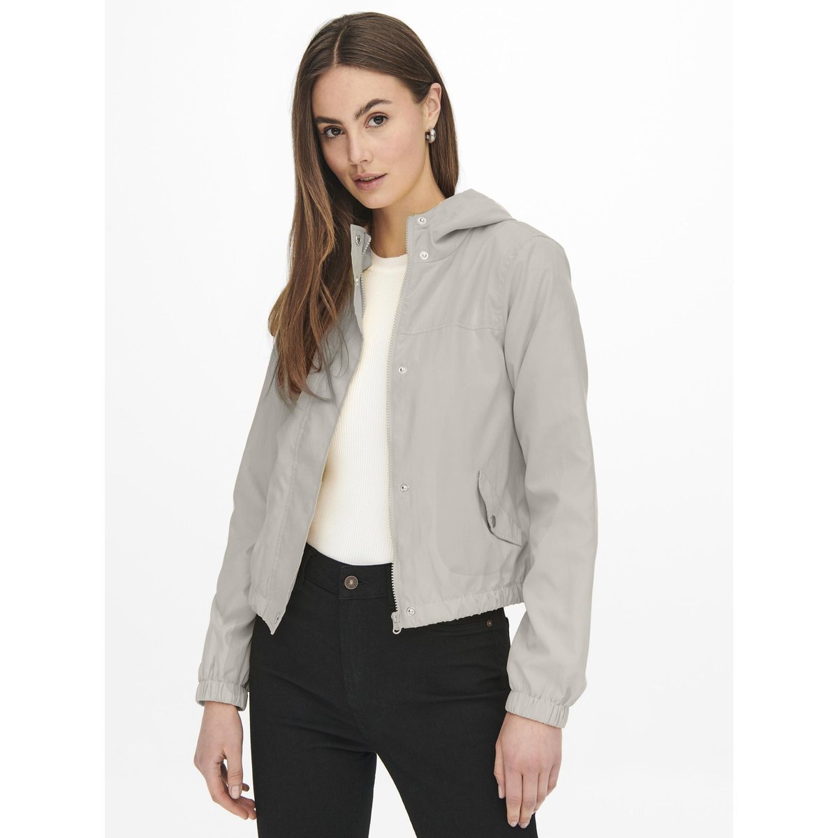Manteau court à capuche moonbeam, JDY