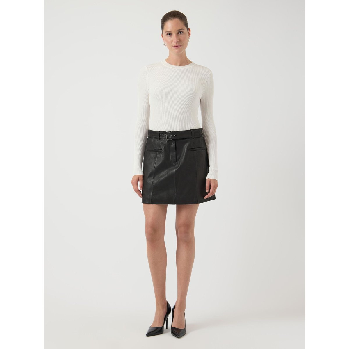 Mini-Jupe En Cuir black, YAS