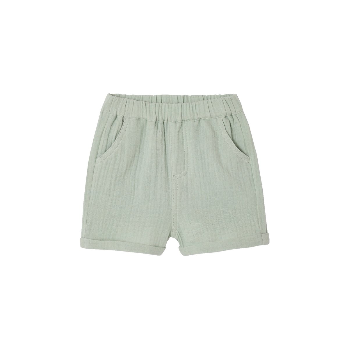 Ensemble 3 pièces short bébé vert d'eau, VERTBAUDET