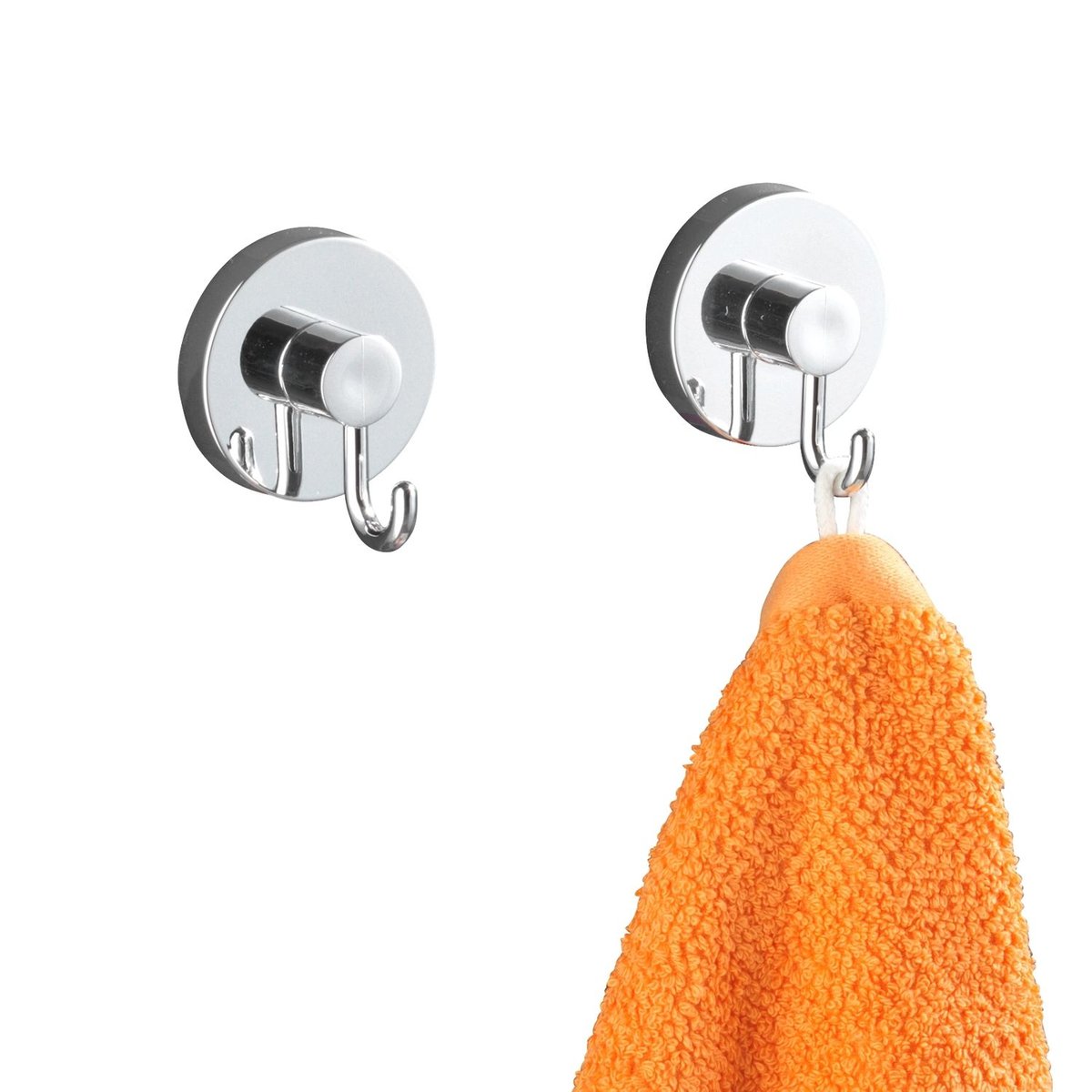 Ensemble de 2 crochets muraux sans perçage argent, WENKO