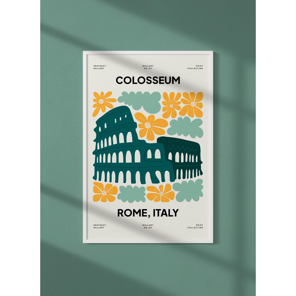Affiche Rome Colisée blanc, L'AFFICHERIE