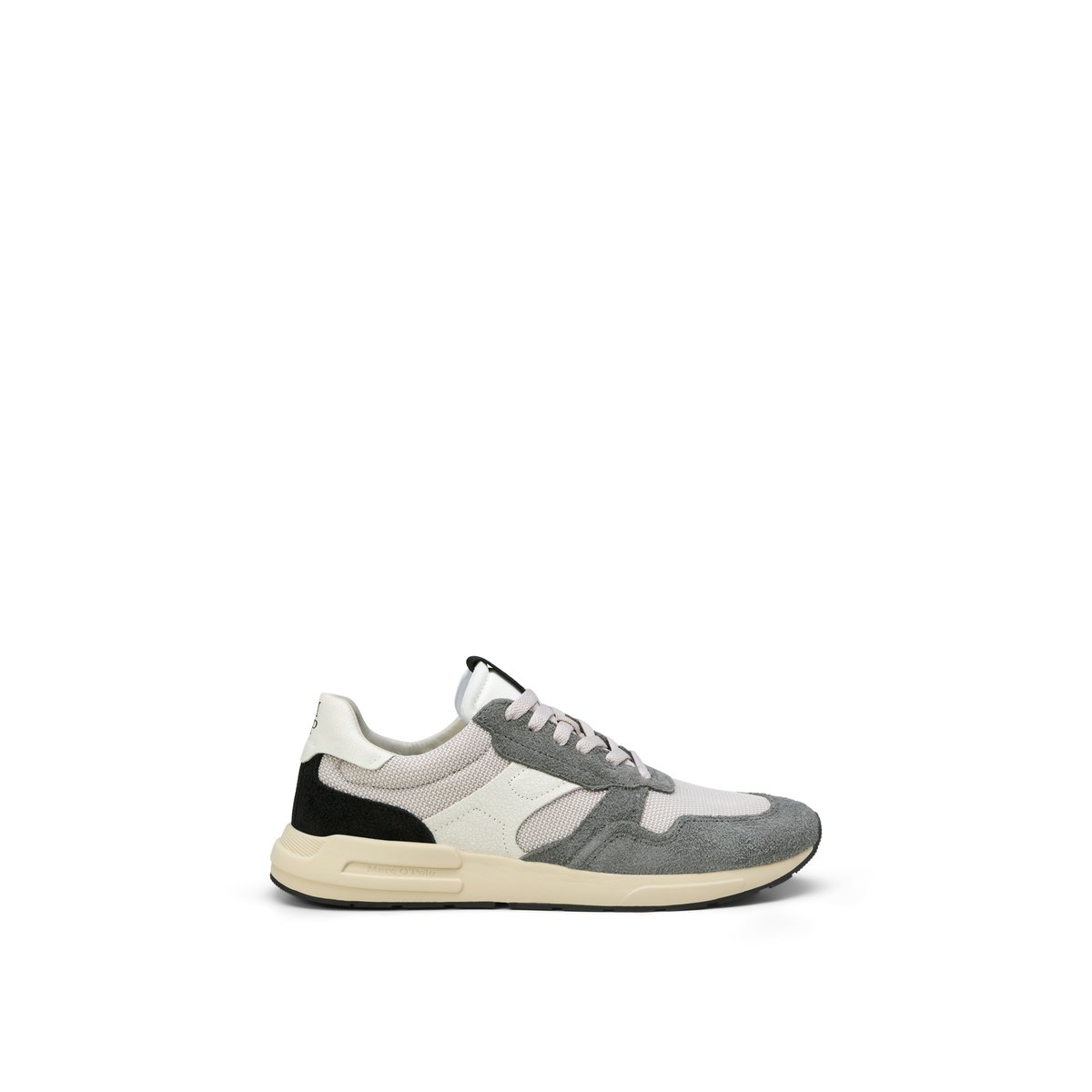 Sneaker modèle Josef en mesh et cuir velours gris, MARC O'POLO