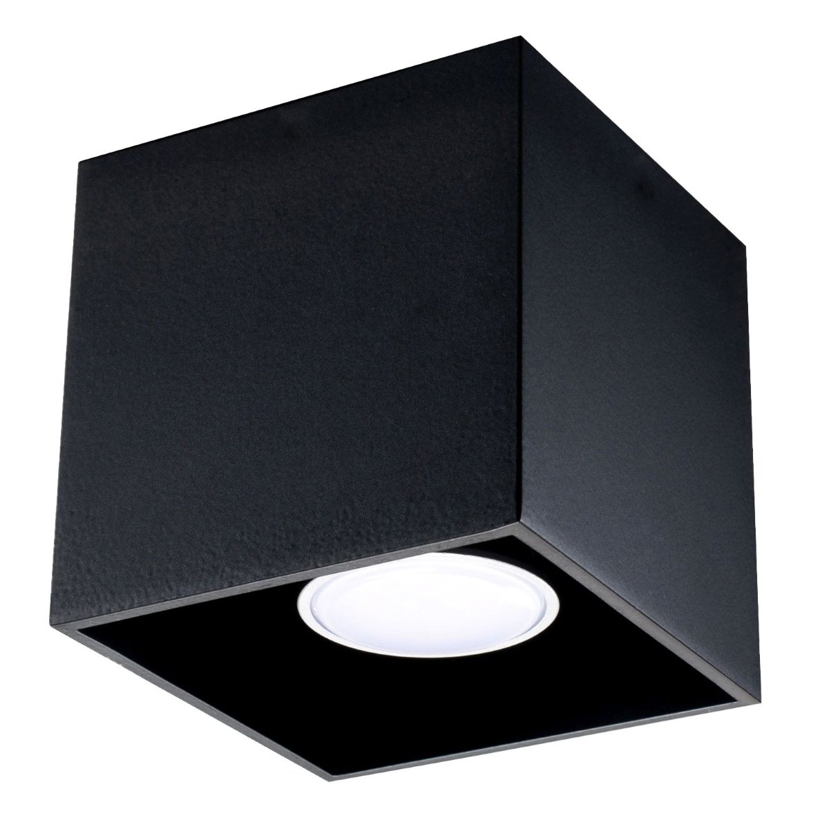 Plafonnier Aluminium Noir GU10 1 Quad noir, EDEN