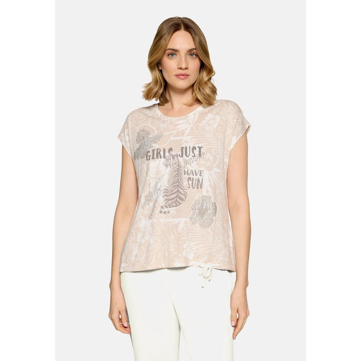 Haut casual à cordon coulissant sous tunnel beige/cream, BETTY BARCLAY