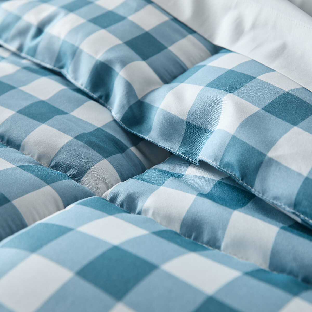 Synthetisch dekbed, Uda geruit blauw, LA REDOUTE INTERIEURS