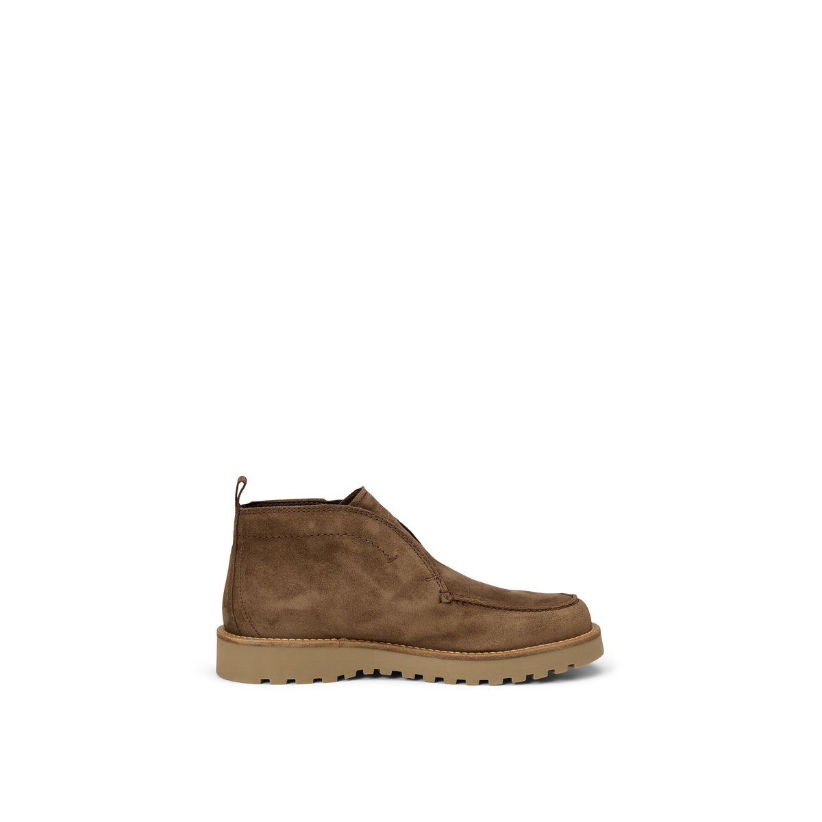 Chaussures à lacets, modèle Jack en cuir de vachette velours marron, MARC O'POLO
