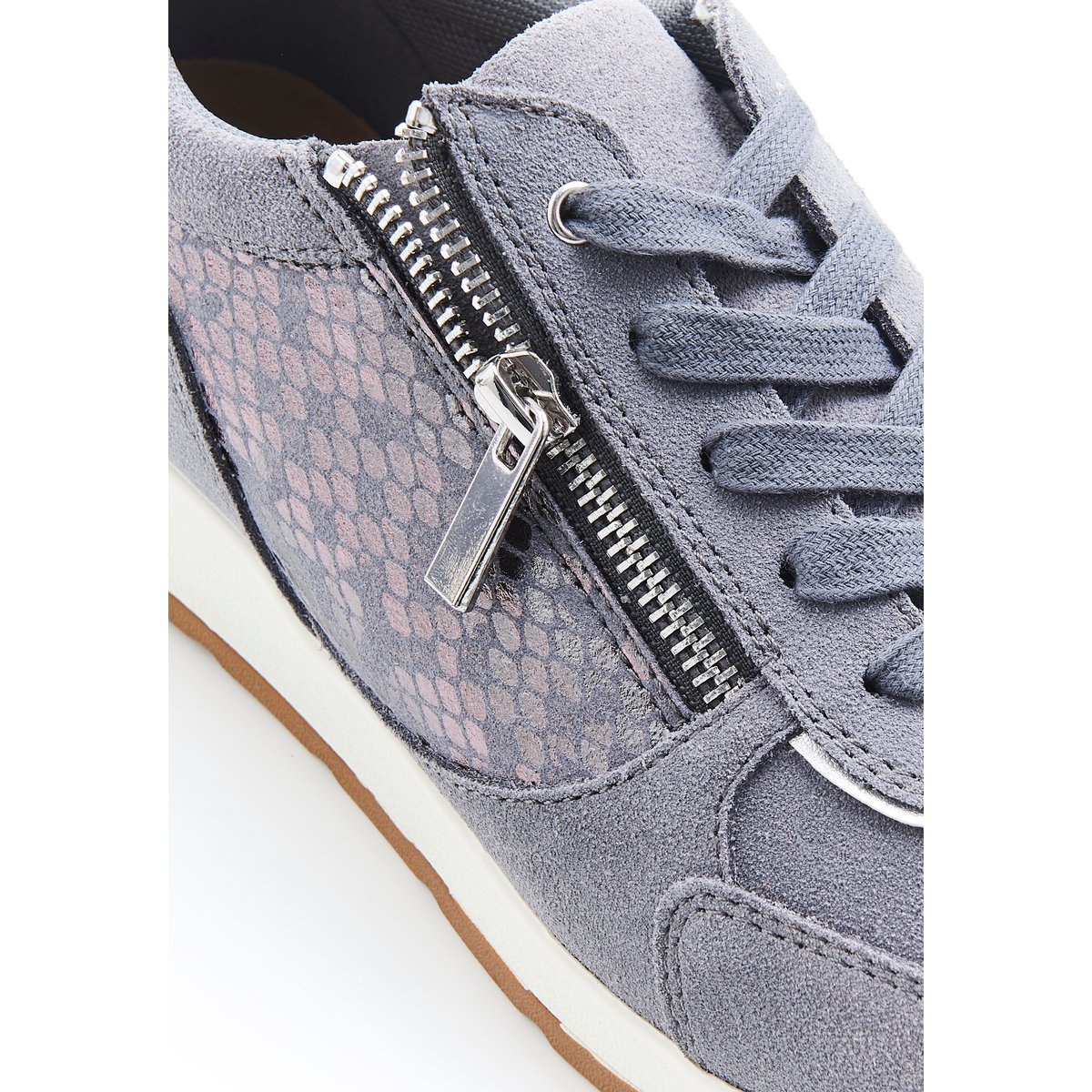Baskets Amortyl détails animaliers gris, DAMART