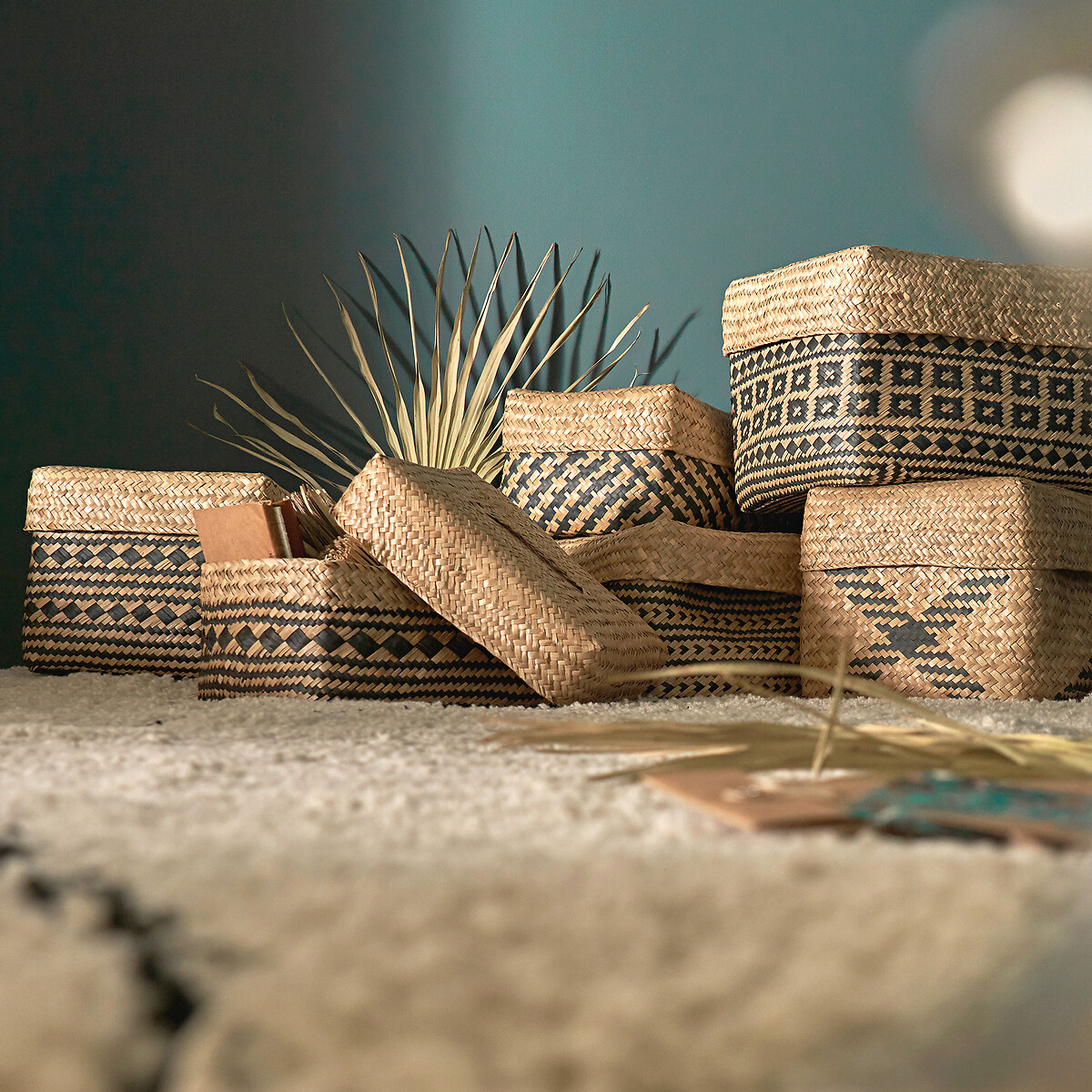 Panier, Kotak naturel/noir, LA REDOUTE INTERIEURS