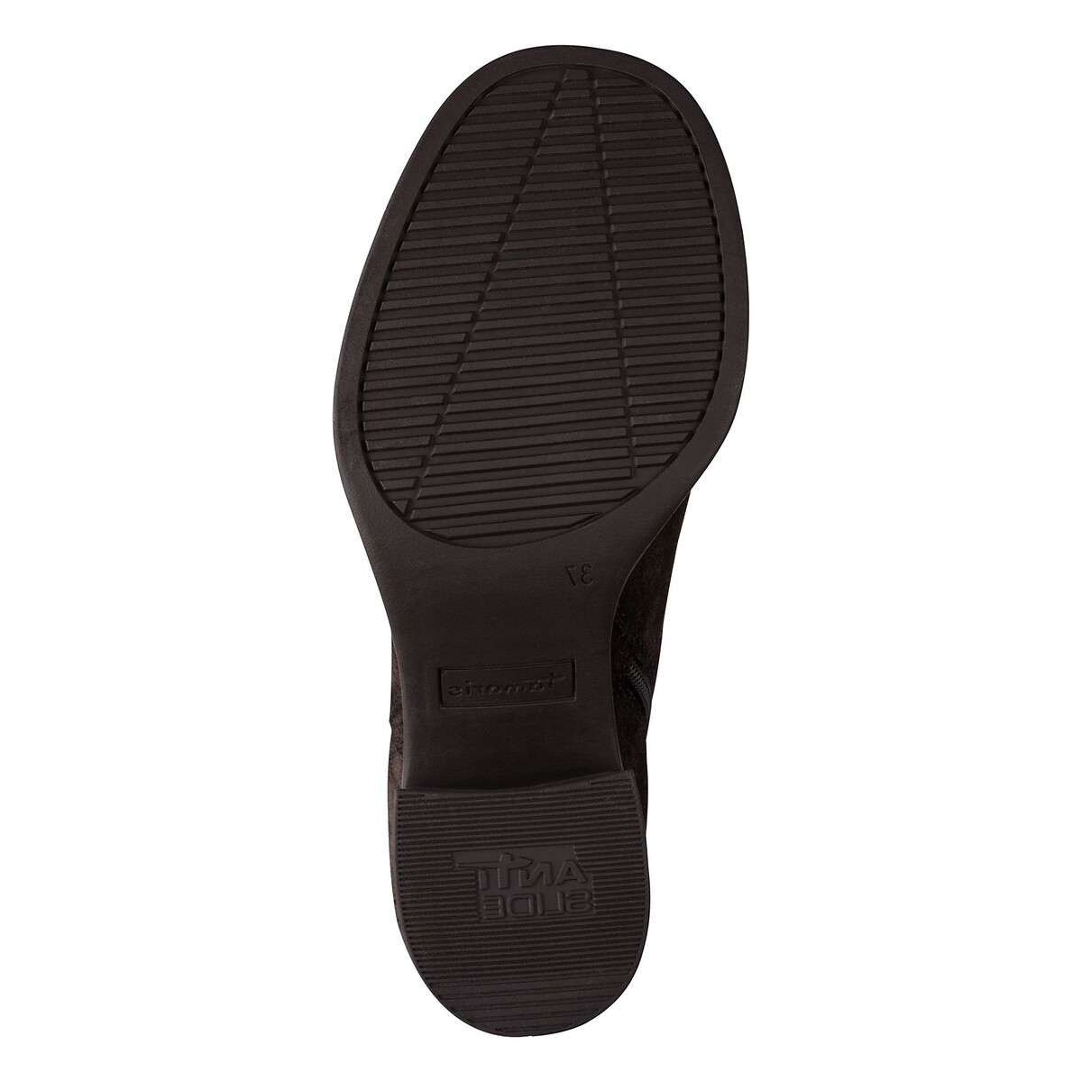 Bottes à talons en cuir marron foncé, TAMARIS