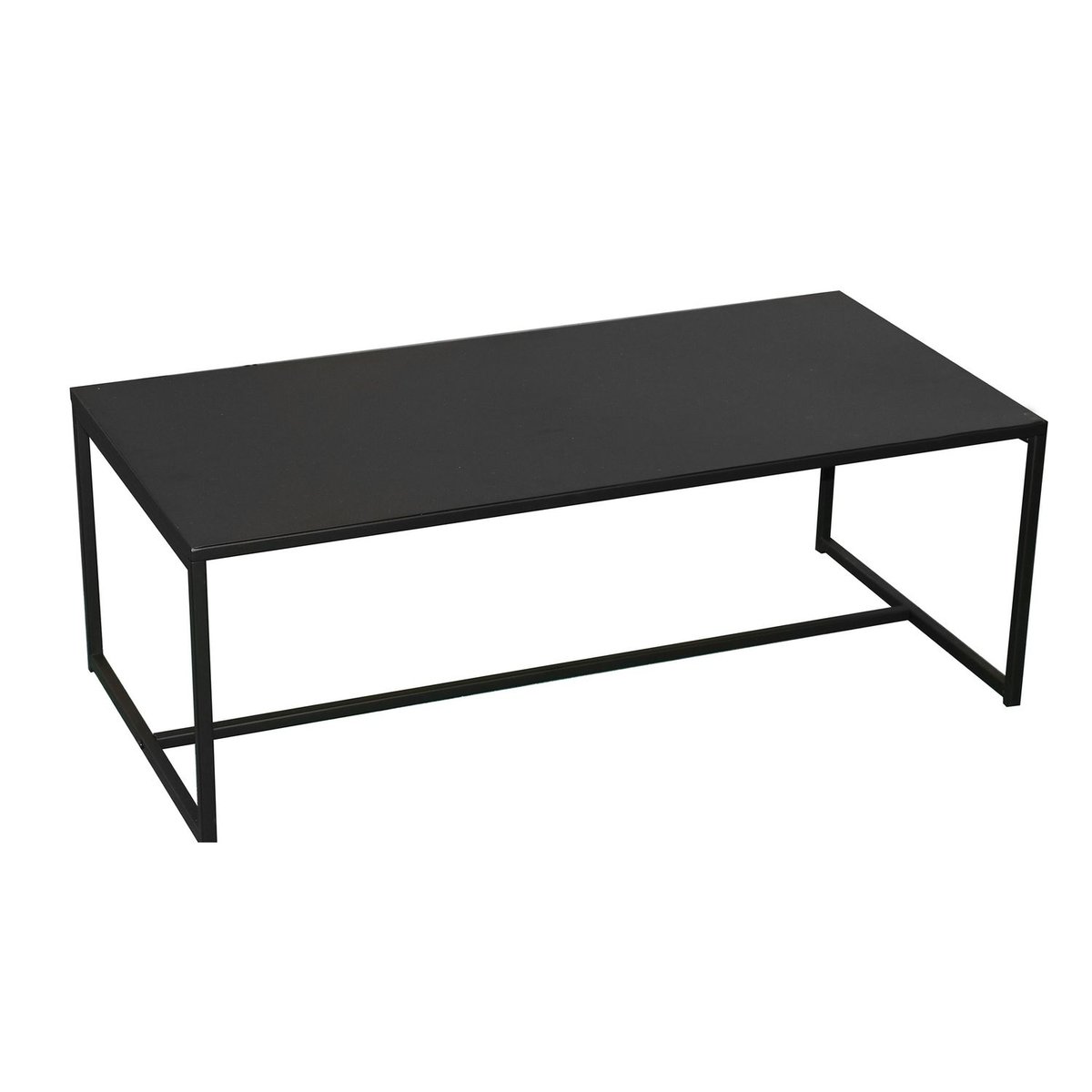 Table basse rectangulaire en métal design industriel MADISON noir, URBAN LIVING