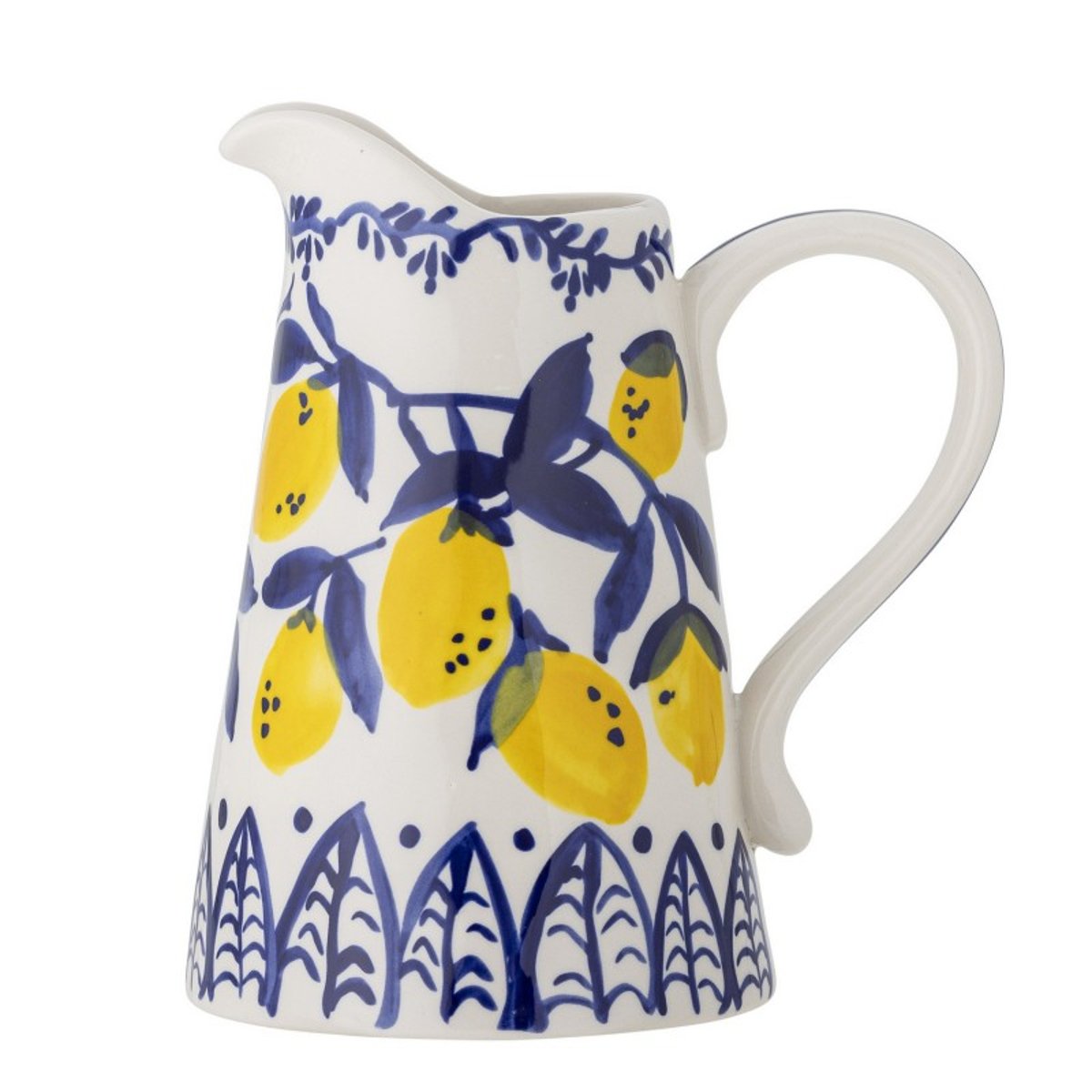 Carafe grès peint citrons  MAXIMA bleu, BLOOMINGVILLE