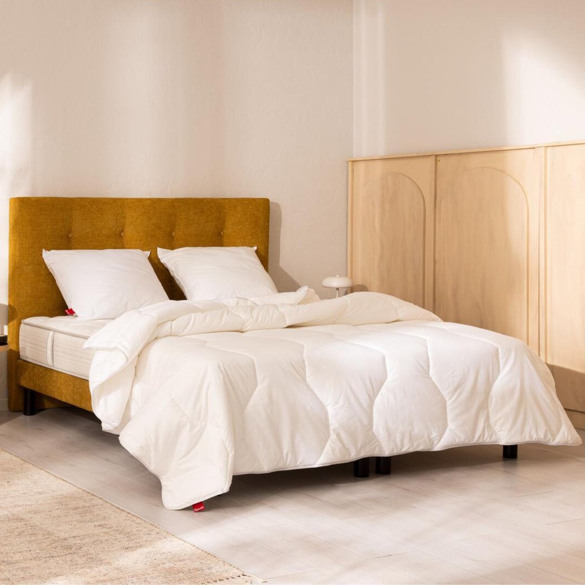 Pack couette mi-saison et oreiller modulable blanc, EPEDA