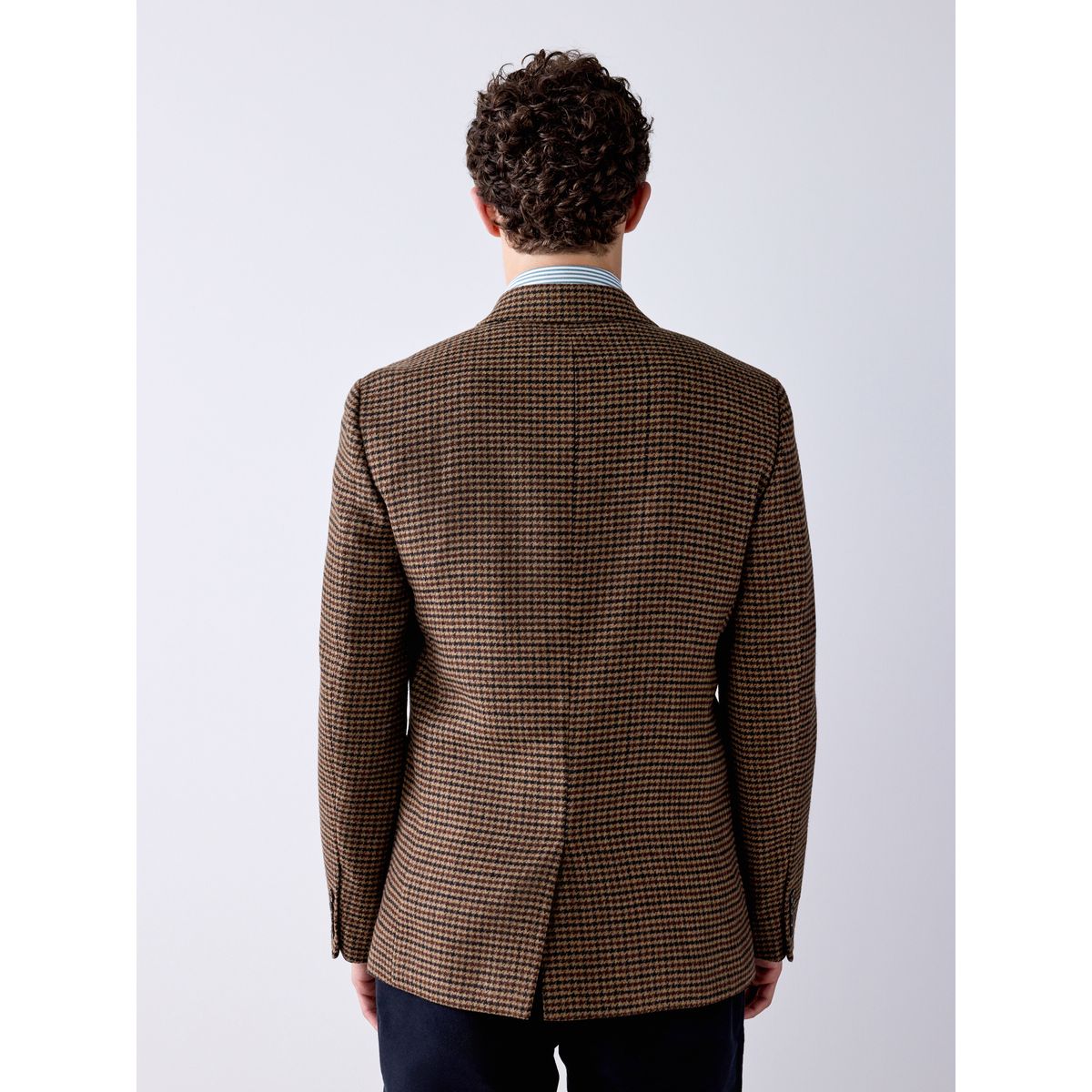 Blazer à carreaux pied-de-poule marron, NEXT