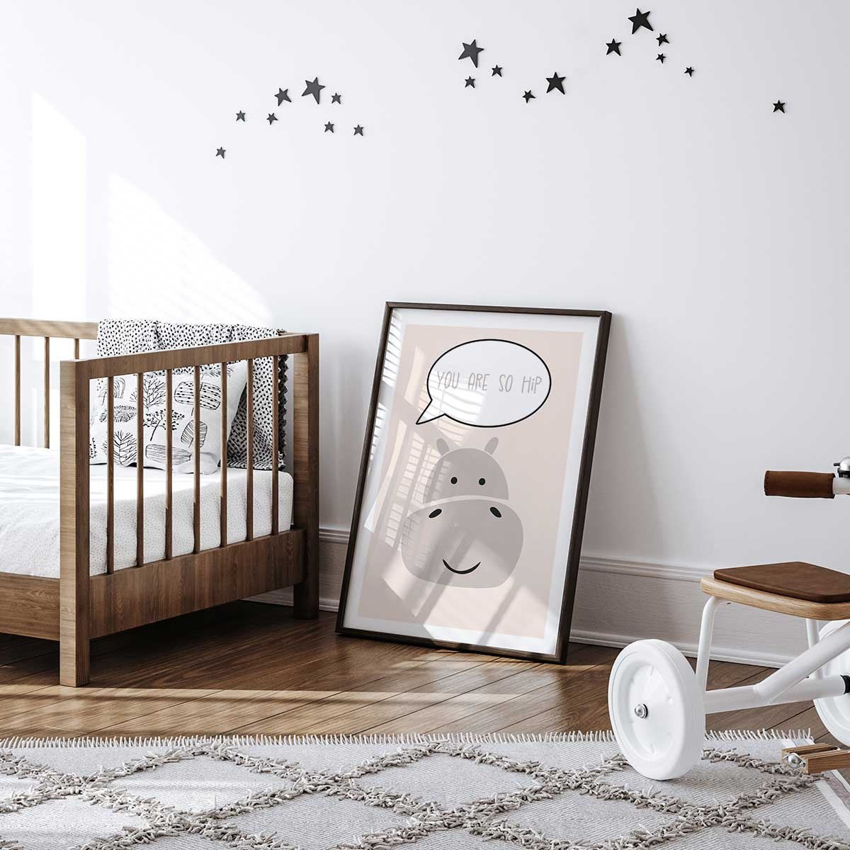 Affiche enfant hippo affiche seule, HEXOA