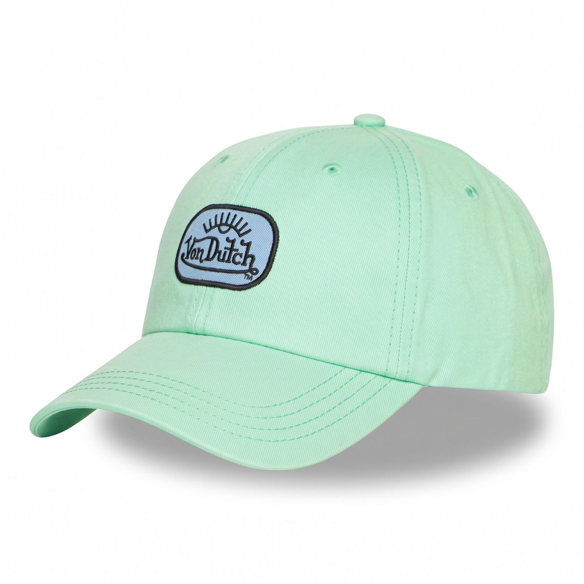 Casquette Dad Cap Log vert pâle/noir/bleu ciel, VON DUTCH