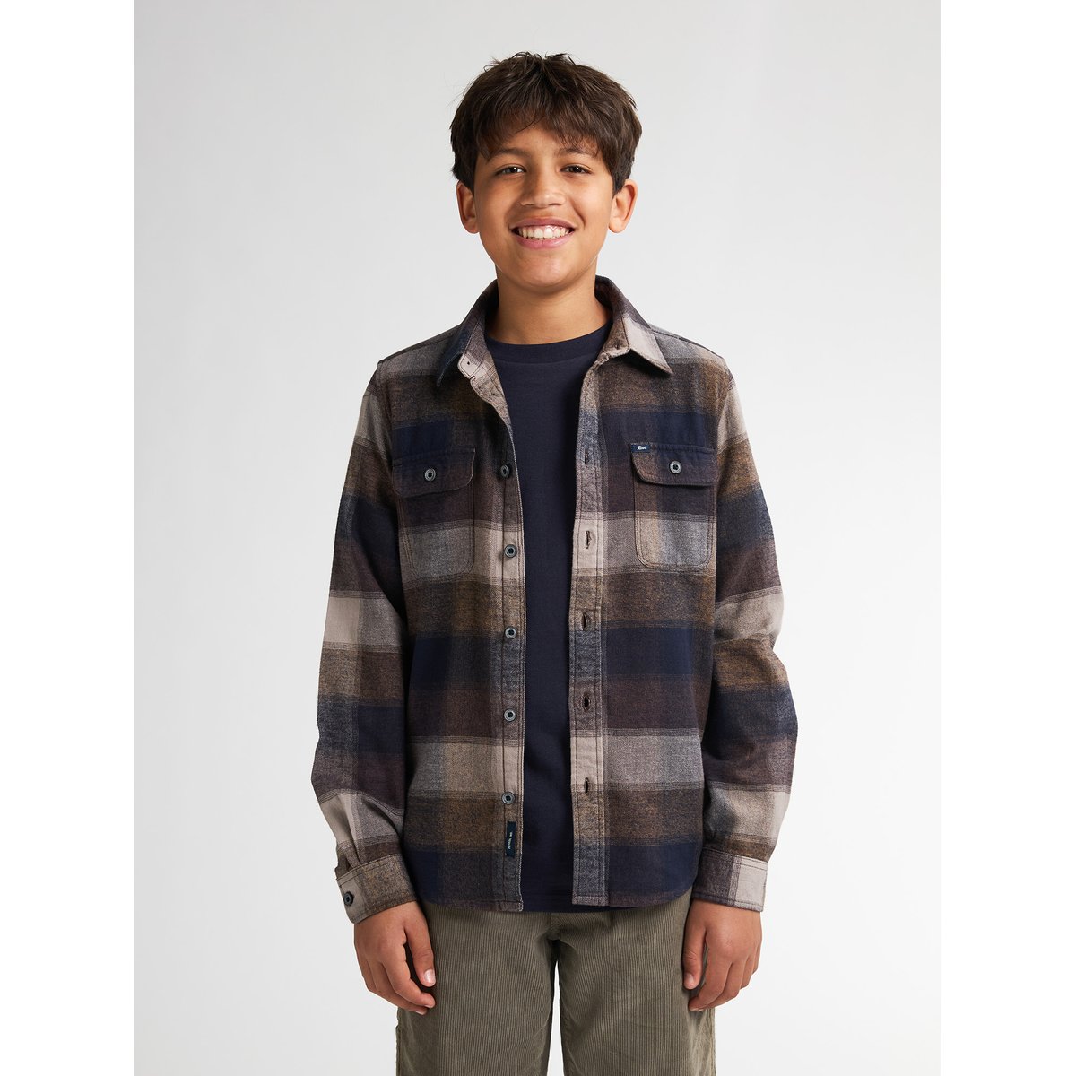 Chemise à carreaux clackamas marron mud, PETROL INDUSTRIES